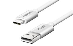 ADATA kabel USB-C -> USB 3.1 A, 100cm, bílý, hliníkový
