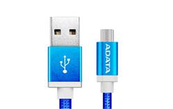 ADATA Micro USB kabel pletený, 1m, modrý
