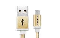 ADATA Micro USB kabel pletený, 1m, zlatý