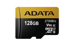 ADATA paměťová karta 128GB Premier One micro SDXC UHS-II U3 CL10 (čtení/zápis: 275/155MB/s) + SD adaptér
