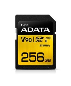 ADATA paměťová karta 256GB Premier One SDXC UHS-II U3 CL10 (čtení/zápis: 275/155MB/s)