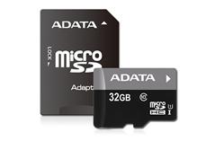 ADATA paměťová karta 32GB Premier micro SDHC UHS-I CL10 (čtení/zápis: 50/10MB/s) + SD adaptér