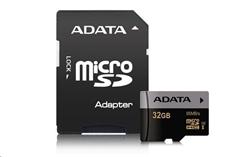ADATA paměťová karta 32GB Premier Pro micro SDHC UHS-I U3 CL10 (čtení: 95MB/s) + SD adaptér