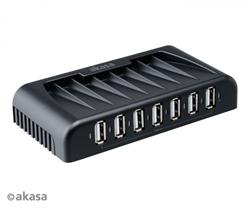 AKASA AK-HB-09BK 7-portový externí USB HUB, černý Connect 7+