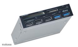 AKASA AK-ICR-17, 3.5" Interní Multi Memory čtečka karet 6v1 s USB 3.0
