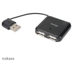 AKASA Connect 4S, Ultra compact black 4 port USB Hub