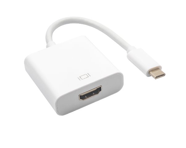 Akyga Konvertor USB 3.1 type C/HDMI (F), PVC, bílá, 15cm