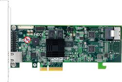 ARECA 4-port 6Gb/s SATA PCIe 2.0 x4, RAID 0/1/1E/3/5/6/10/30/50/60/Single Disk/JBOD, 512MB Cache, 1x SFF-8087,LP