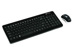 CANYON bezdrátový set klávesnice + myš, 105 kláves, CZ layout, černá, myš s nastavitelným DPI 800-1600