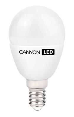 Canyon LED COB žárovka, E14, kompakt kulatá mléčná