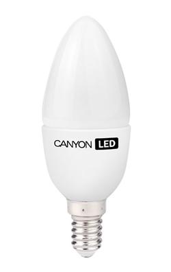 Canyon LED COB žárovka, E14, svíčka, mléčná, 6W