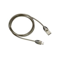 CANYON Nabíjecí kabel micro-USB / USB 2.0, 5V/2A, průměr 3,5mm, kovově opletený, 1m, tmavě-šedá