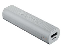 CANYON powerbanka 2600 mAh, kompaktní, Lithium-ion, micro USB input5V/1A a USB output 5V/1A (max.), bílá