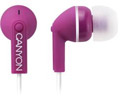 CANYON stylová sluchátka, špunty do uší, fialová