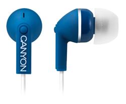 CANYON stylová sluchátka, špunty do uší, modrá