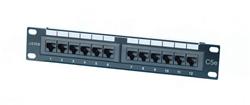 CNS 10" patch panel 12port Cat6, UTP, blok 110, 1U, černý