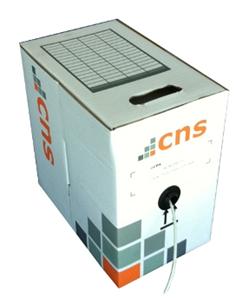 CNS kabel UTP, Cat5E, drát, LSOH, box 305m - šedá