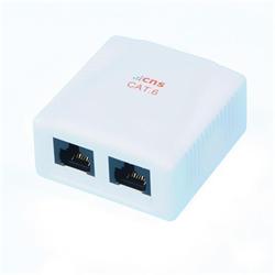 CNS Zásuvka Basic UTP 2 port, Cat5E na om. bílá