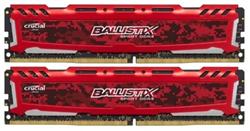Crucial DDR4 8GB (Kit 2x4GB) Ballistix Sport LT DIMM 2400MHz CL16 SR x8 červená