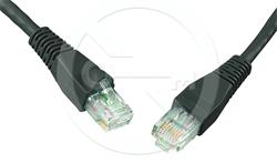 Solarix patch kabel CAT6 UTP PVC 2m černý snag-proof, C6-114BK-2MB