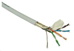 Elite kabel FTP Cat5e, drát, 4pár 24AWG, PVC, Dca, čistá měď, 305m box, šedá