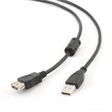 Gembird kabel USB 2.0 (AM - AF), prodlžovací, prémiový, 4.5 m, černý