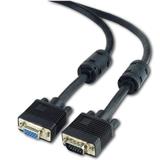 Gembird kabel VGA HD15 (M) na VGA HD15 (F) prodlužovací, Premium, stíněný, 2 x feritové jádro, 3m, černý