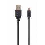 Gembird oboustranný Micro-USB na USB 2.0 AM cable, 1.8 m, černá