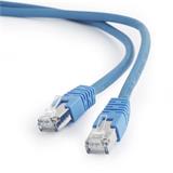 Gembird patch kabel S/FTP Cat. 6A LSZH, 0.25 m, modrý