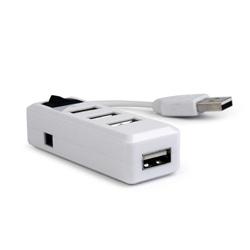 Gembird USB 2.0 4-portový hub se switchem, bílý