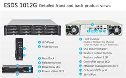 INFORTREND (ESDS 1012G) 2U, 4x 1G iSCSI+ 1x Host Board, 1x6G SAS exp.,12xHDD bay, Single Controller, 1x2GB, 2x PWS
