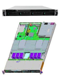 Intel® Server System R1304GZ4GC 2xLGA2011,24xDIMMs,4x3,5" HS SAS/SATA, 4x 1GbE,2x750W
