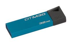 Kingston flash disk 32GB DT Mini 3.0 USB 3.0 (čtení/zápis: 70/15MB/s) tyrkysově modrý