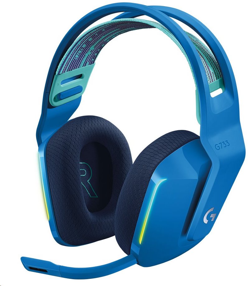 Logitech G733 LIGHTSPEED Wireless RGB Gaming Headset - BLUE - 2.4GHZ - EMEA