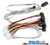 Microsemi Adaptec cable I-HDmSAS-4SAS-SB-.8M, SFF-8643 to 4x SFF-8642 SAS power + SFF-8448 sideband, 80cm