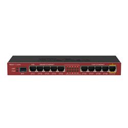 MikroTik Router 5x Gbit LAN, 5x 100Mbit LAN, SFP, case, +L4, PoE