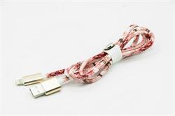 MIZOO USB/lightning kabel X28-18i, červená květina