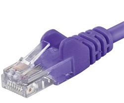 PremiumCord Patch kabel Cat5E UTP, délka 0.25m, fialová