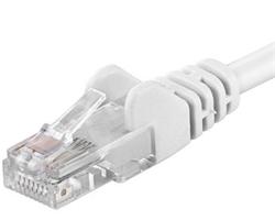 PremiumCord Patch kabel Cat6 UTP, délka 0.5m, bílá