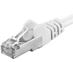 PremiumCord Patch kabel Cat6a S-FTP, AWG 26/7, délka 0.25m, bílá