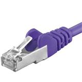 PremiumCord Patch kabel Cat6a S-FTP, AWG 26/7, délka 0.25m, fialová