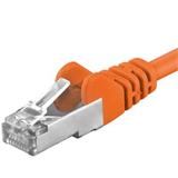 PremiumCord Patch kabel Cat6a S-FTP, AWG 26/7, délka 0.25m, oranžová