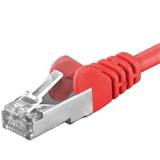PremiumCord Patch kabel Cat6a S-FTP, AWG 26/7, délka 0.5m, červená