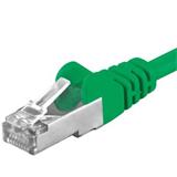 PremiumCord Patch kabel Cat6a S-FTP, AWG 26/7, délka 0.5m, zelený