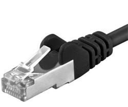 PremiumCord Patch kabel Cat6a S-FTP, AWG 26/7, délka 1.5m černá