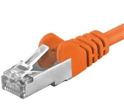 PremiumCord Patch kabel Cat6a S-FTP, AWG 26/7, délka 1m, oranžová