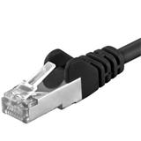 PremiumCord Patch kabel Cat6a S-FTP, AWG 26/7, délka 3m, černá