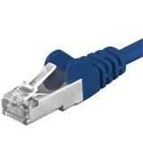 PremiumCord Patch kabel Cat6a S-FTP, AWG 26/7, délka 3m, modrá