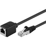 PremiumCord prodlužovací patch kabel FTP cat5E samec/samice RJ45-RJ45, délka 3m, černá