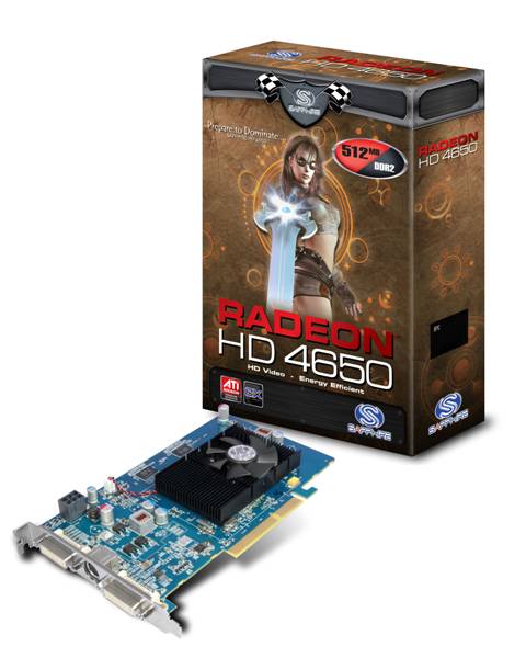 Sapphire HD4650 AGP 512MB DDR2 600/800MHz DVI/VGA/HDMI SnglSlot-fan